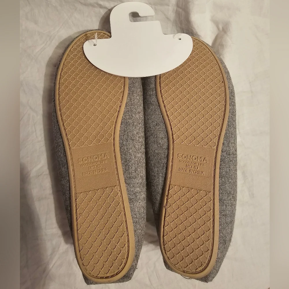 Sonoma Gray Moccasin 7/8 Women's Slippers Medium - Picture 3 of 10